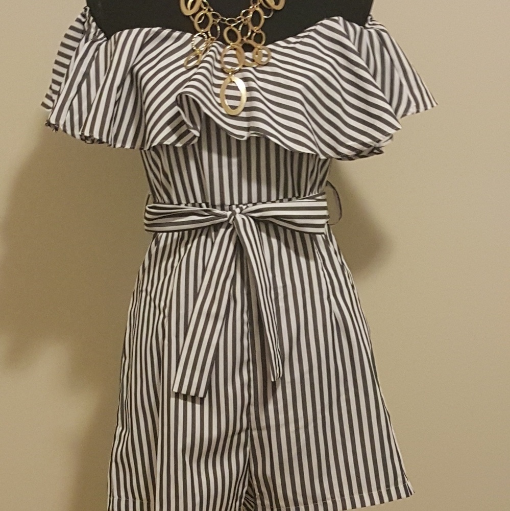 Sweetie Pie Stripped Short Romper